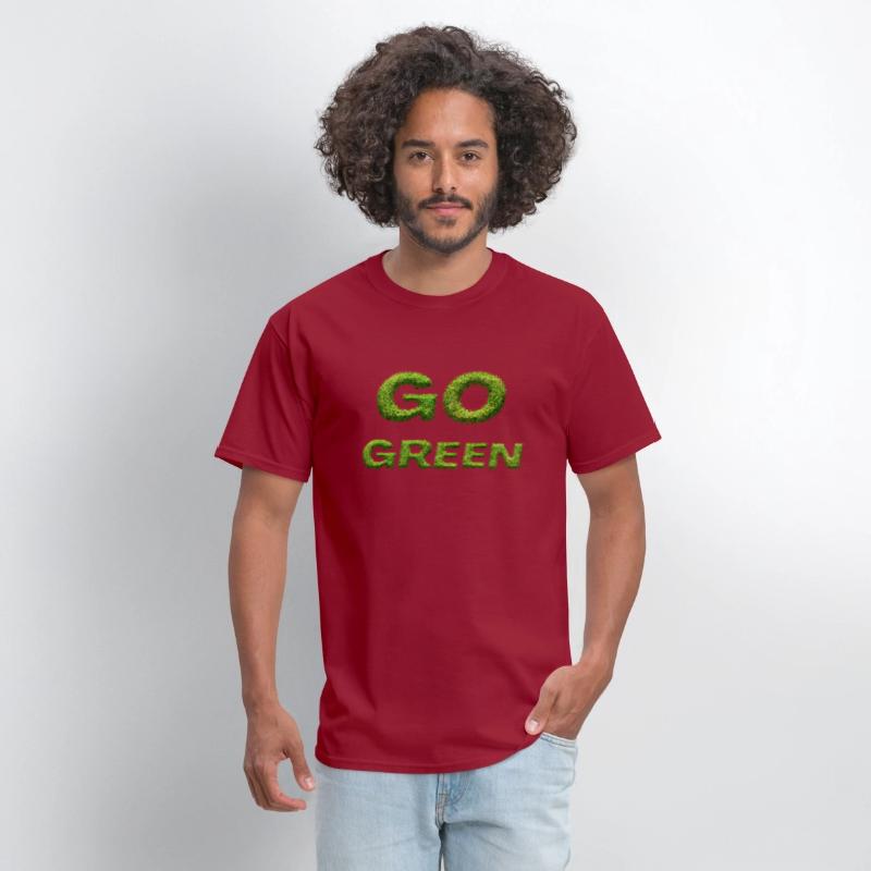 "Go Green - Grass Letters Design"