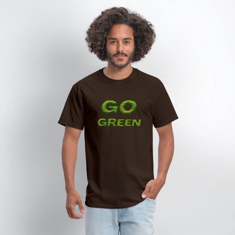 "Go Green - Grass Letters Design"