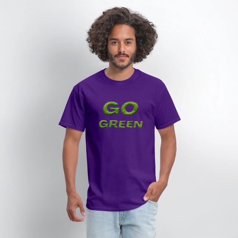 "Go Green - Grass Letters Design"