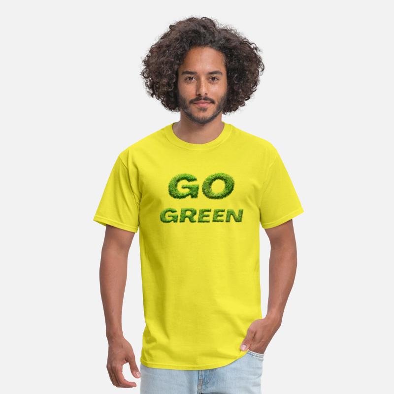 "Go Green - Grass Letters Design"