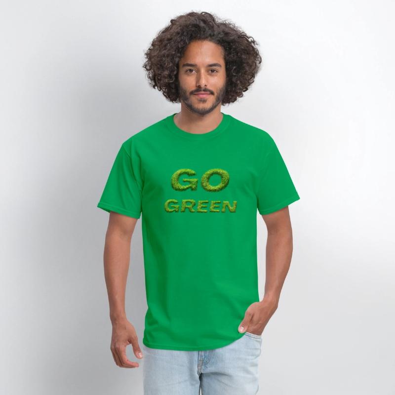 "Go Green - Grass Letters Design"