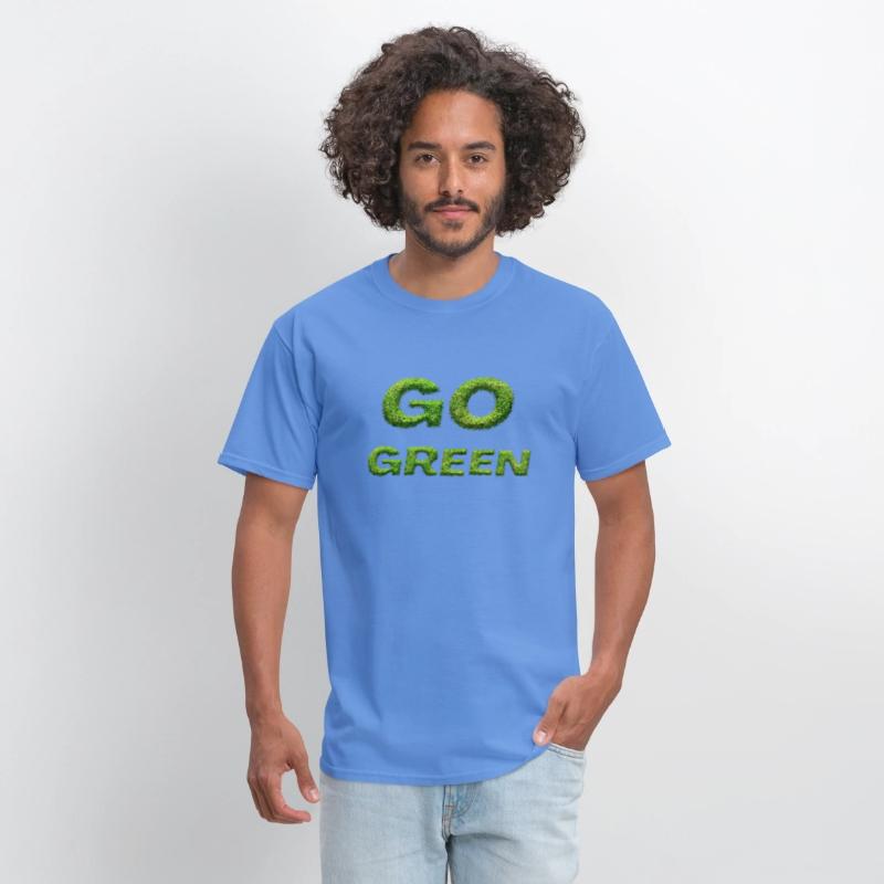"Go Green - Grass Letters Design"