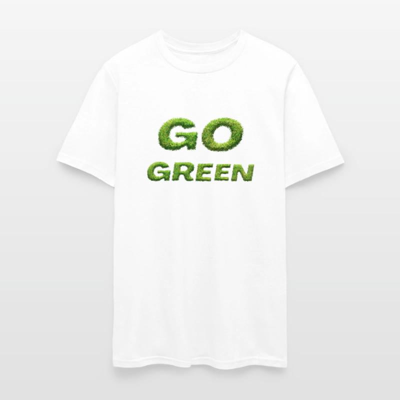 "Go Green - Grass Letters Design"