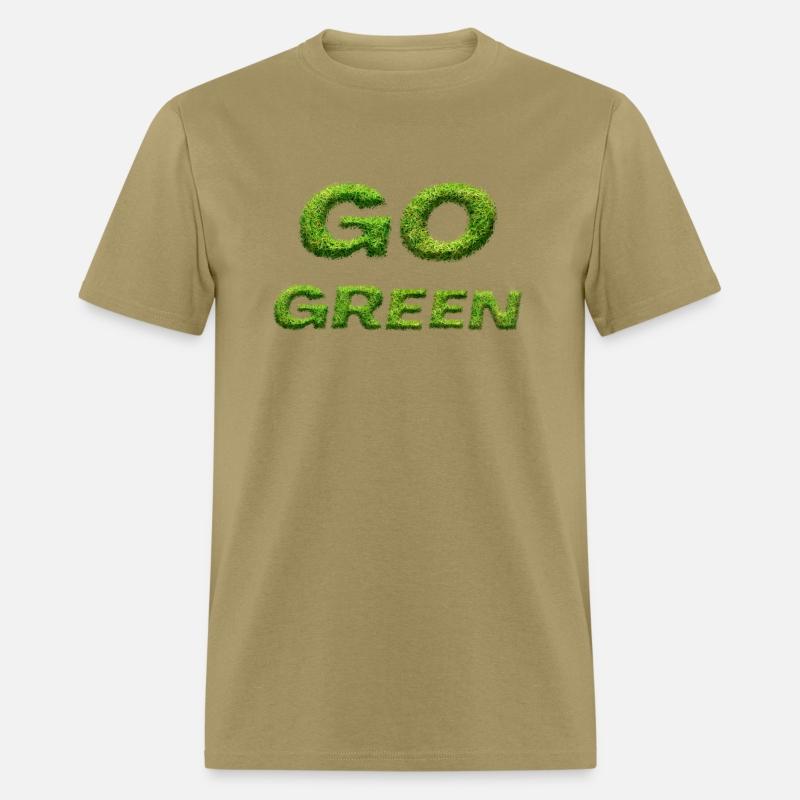 "Go Green - Grass Letters Design"