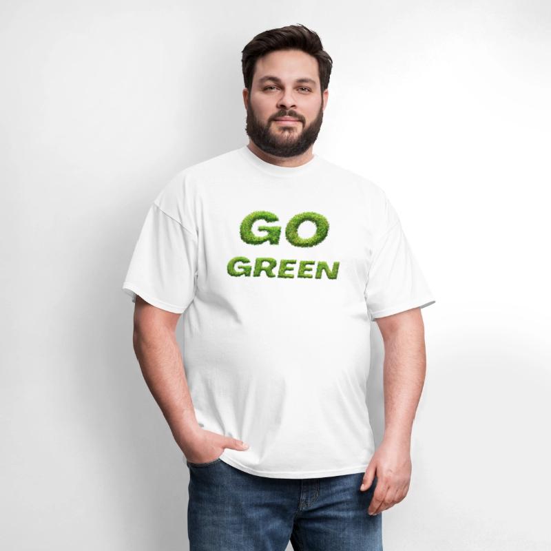 "Go Green - Grass Letters Design"