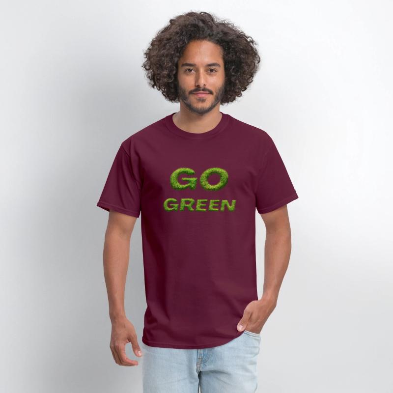"Go Green - Grass Letters Design"