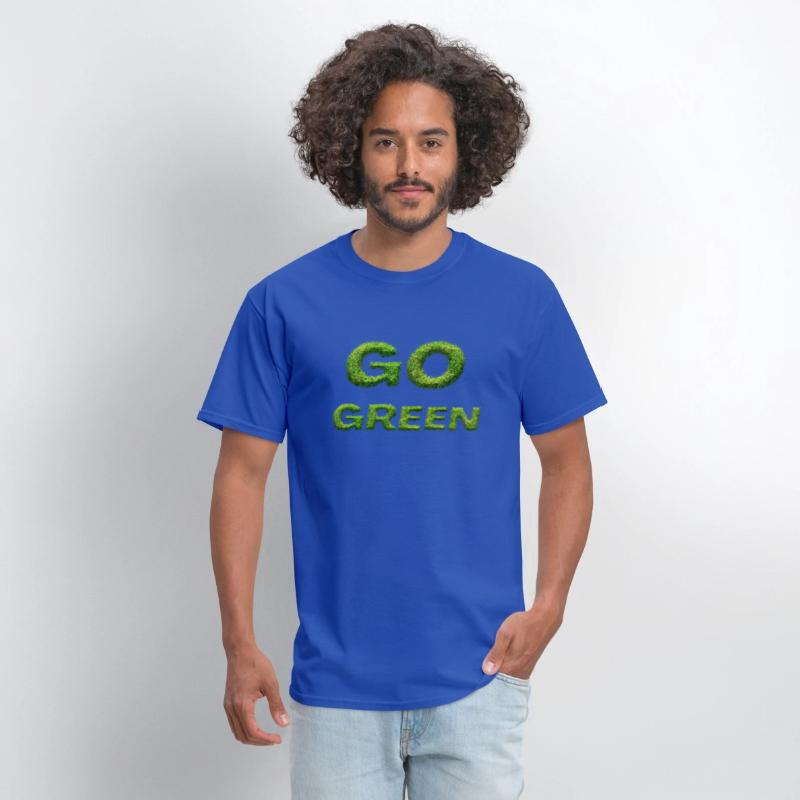 "Go Green - Grass Letters Design"