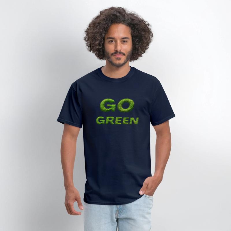 "Go Green - Grass Letters Design"