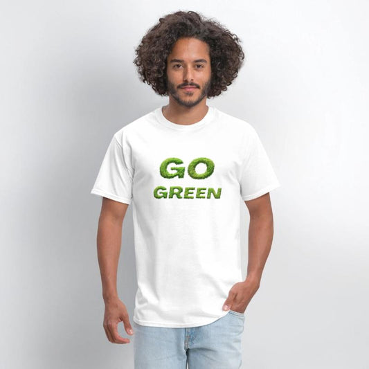 "Go Green - Grass Letters Design"