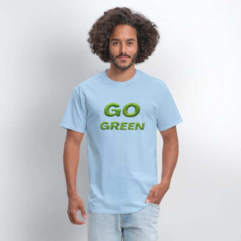 "Go Green - Grass Letters Design"