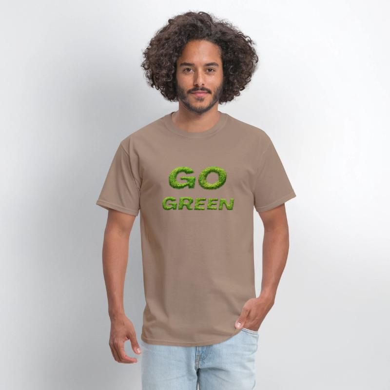 "Go Green - Grass Letters Design"