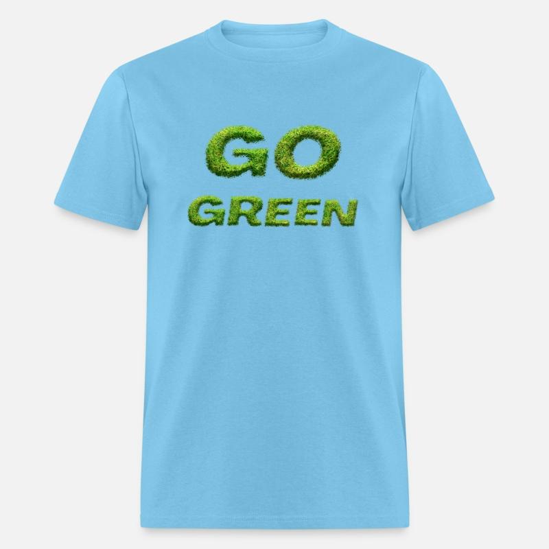 "Go Green - Grass Letters Design"