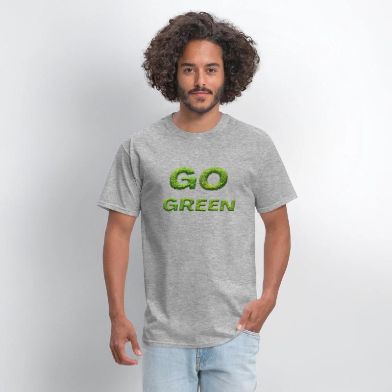 "Go Green - Grass Letters Design"