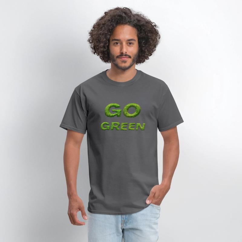 "Go Green - Grass Letters Design"